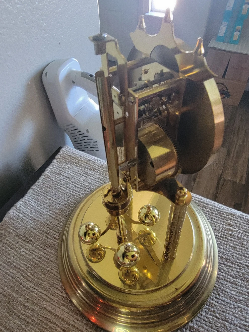 Gold Anniversary Dome Clock Made In German *no Key